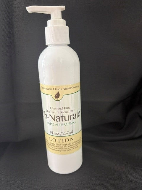 Oh-Naturale Body Lotion 8 oz | Chemical-Free, Fragrance-Free & Baby-Safe | Amish Handcrafted